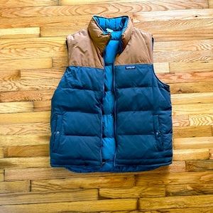 Patagonia Mens Reversible Bivy Vest Duck Down Puffer - Large